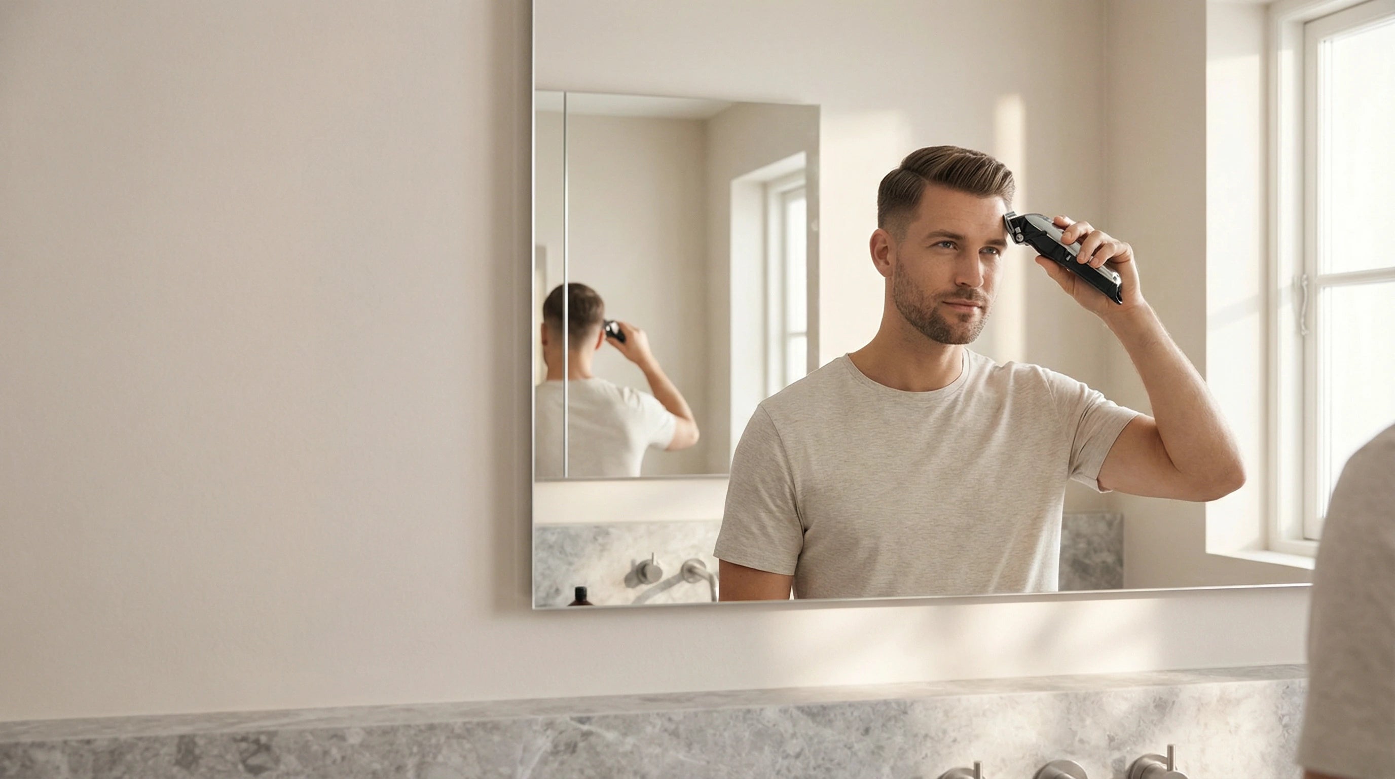 Tondeuse cheveux pré-réglée en usine prête à l'emploi sans réglage technique