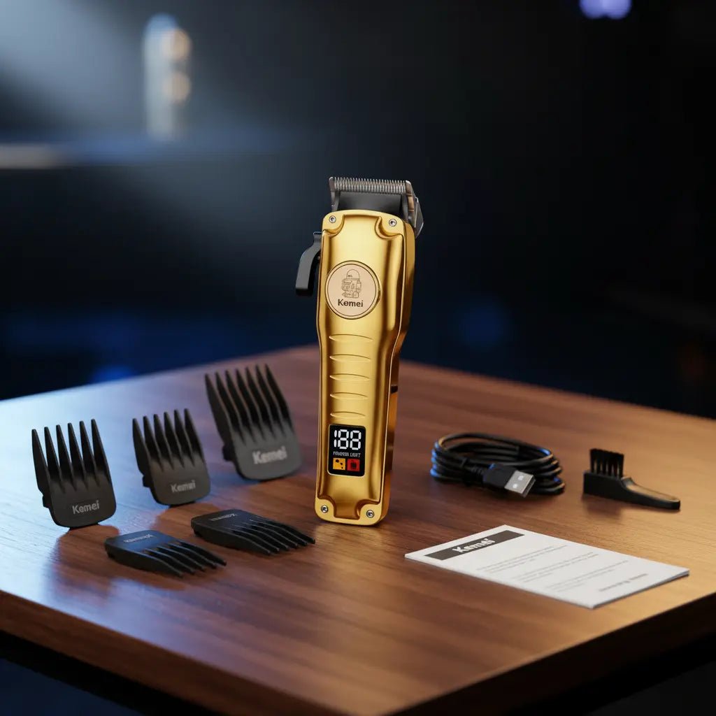 Kemei KM - 510 – Tondeuse Professionnelle Sans Fil Haute Performance - Tondeuse professionnelle - LaTondeuse.com