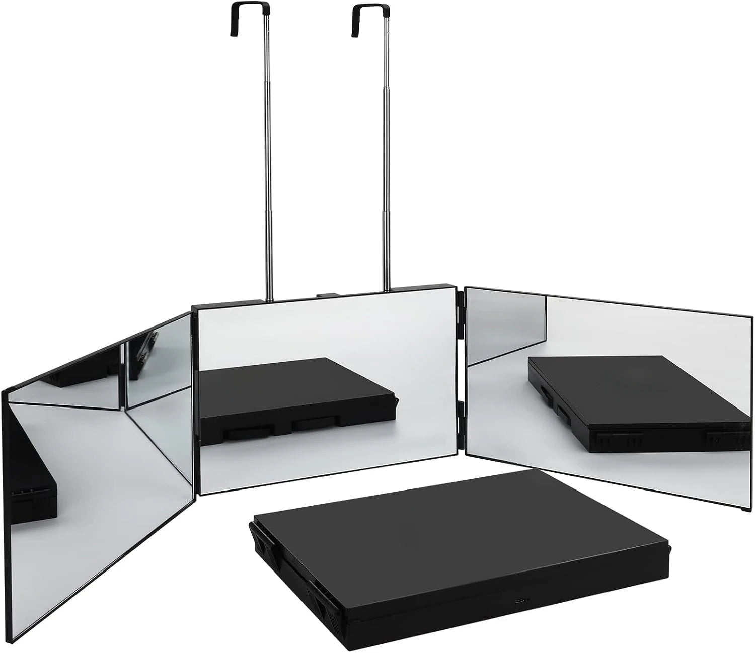 Miroir Triptyque 360° Ajustable pour Auto - Coupe - Pliable et Portable - Tondeuse professionnelle - LaTondeuse.com