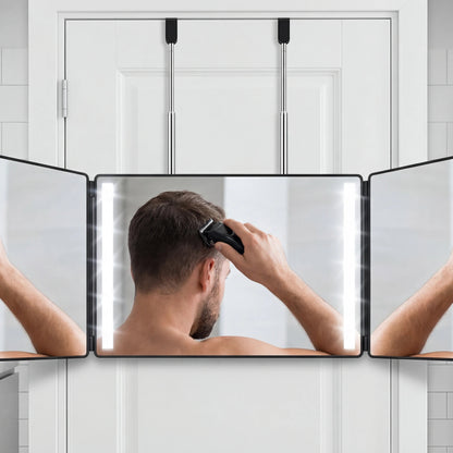 Miroir Triptyque 360° Ajustable pour Auto - Coupe - Pliable et Portable - Tondeuse professionnelle - LaTondeuse.com