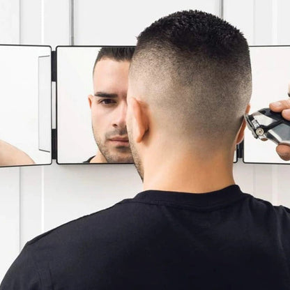 Miroir Triptyque 360° Ajustable pour Auto - Coupe - Pliable et Portable - Tondeuse professionnelle - LaTondeuse.com