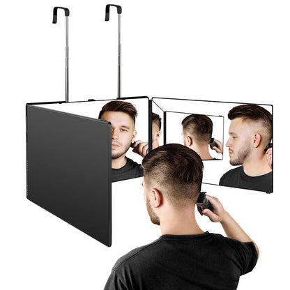 Miroir Triptyque 360° Ajustable pour Auto - Coupe - Pliable et Portable - Tondeuse professionnelle - LaTondeuse.com