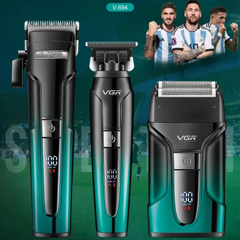 Set tondeuses professionnelles 3 - en - 1 VGR – Rasoir, Taille - Barbe & Précision - Tondeuse professionnelle - LaTondeuse.com