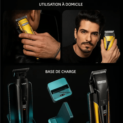 Set tondeuses professionnelles 3 - en - 1 VGR – Rasoir, Taille - Barbe & Précision - Tondeuse professionnelle - LaTondeuse.com