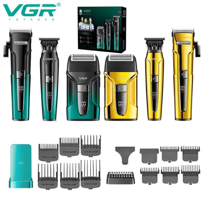 Set tondeuses professionnelles 3 - en - 1 VGR – Rasoir, Taille - Barbe & Précision - Tondeuse professionnelle - LaTondeuse.com