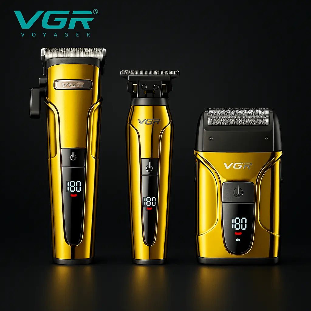 Set tondeuses professionnelles 3 - en - 1 VGR – Rasoir, Taille - Barbe & Précision - Tondeuse professionnelle - LaTondeuse.com