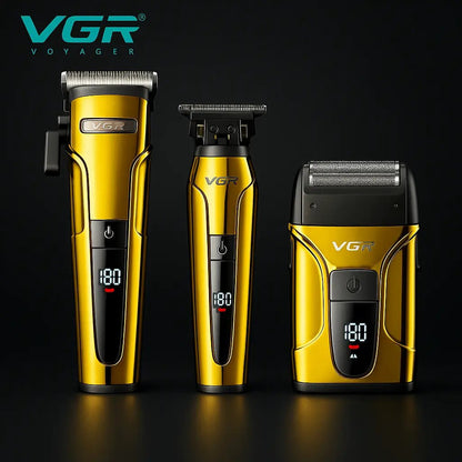 Set tondeuses professionnelles 3 - en - 1 VGR – Rasoir, Taille - Barbe & Précision - Tondeuse professionnelle - LaTondeuse.com