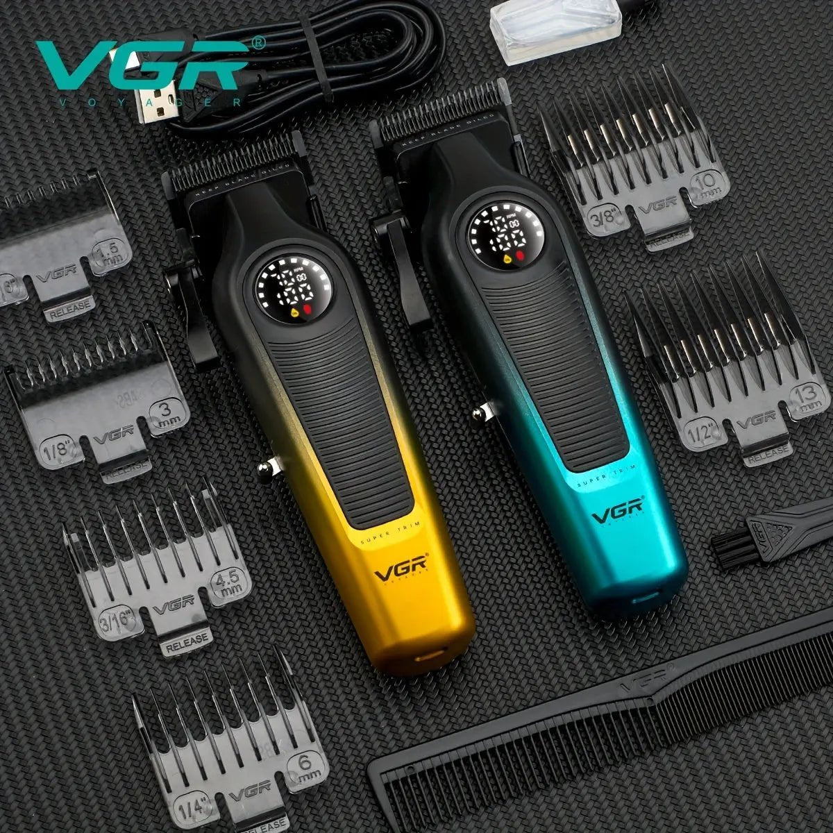 VGR V - 196 – Tondeuse multifonction 4 - en - 1 pour barbe, cheveux et corps - Tondeuse professionnelle - LaTondeuse.com